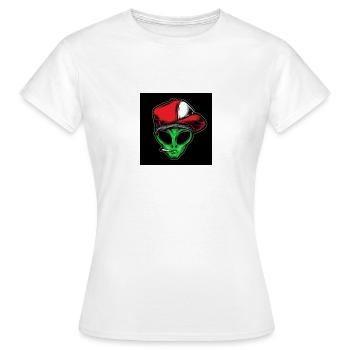 alien gangster - T-shirt Femme - blanc - Devant - AI Model Female 172 dark (172cm)