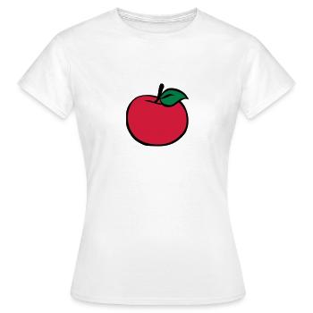 Apfel - Frauen T-Shirt - Weiß - Vorne - AI Model Female 172 dark (172cm)