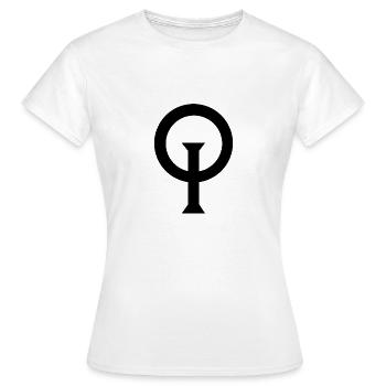 Optimist Klassenzeichen - Frauen T-Shirt - Weiß - Vorne - AI Model Female 172 dark (172cm)