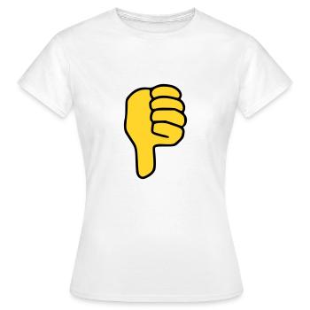 Emoji Pouce vers le bas Couleur de l’esquisse - T-shirt Femme - blanc - Devant - AI Model Female 172 dark (172cm)