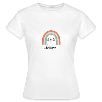 Bettina! Regenbogen, personalisierbar - Frauen T-Shirt - Weiß - Vorne - AI Model Female 172 dark (172cm)