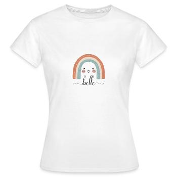 Belle! Arc-en-ciel, personnalisable - T-shirt Femme - blanc - Devant - AI Model Female 172 dark (172cm)