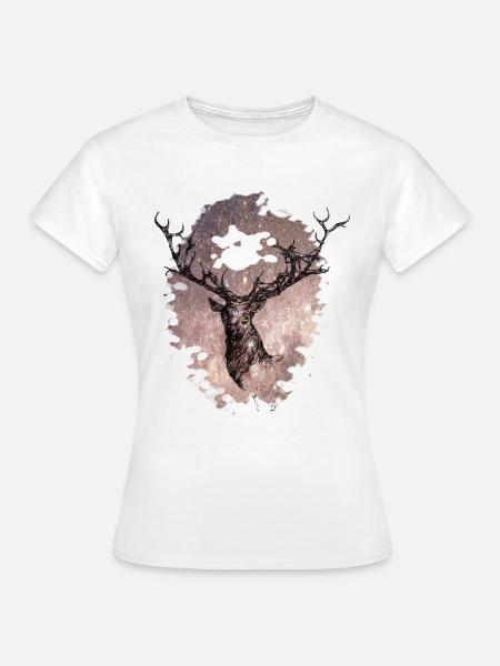 der Stern des Hirsches - Frauen T-Shirt - Weiß