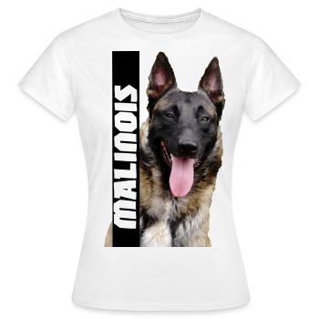 malinois - T-shirt Femme - blanc - Devant - AI Model Female 172 dark (172cm)