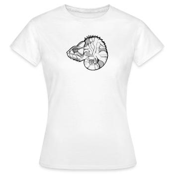 süßes kleines Chamäleon, Chamaeleon - Frauen T-Shirt - Weiß - Vorne - AI Model Female 172 dark (172cm)