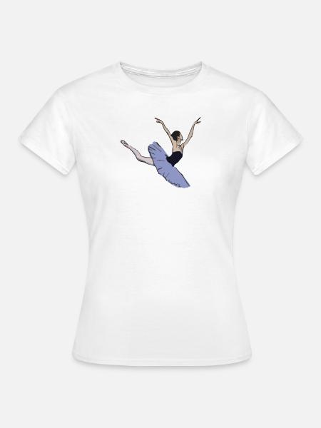 schwebende elegante Ballerina - Frauen T-Shirt - Weiß
