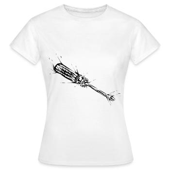 Tournevis artisan - T-shirt Femme - blanc - Devant - AI Model Female 172 dark (172cm)