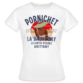 Glamouröses Pornichet - Frauen T-Shirt - Weiß - Vorne - AI Model Female 172 dark (172cm)