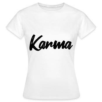 Karma - T-shirt Femme - blanc - Devant - AI Model Female 172 dark (172cm)
