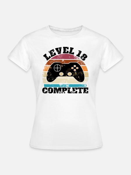 18 Geburtstag Geschenk Gamer Gaming Geschenkidee - Frauen T-Shirt - Weiß
