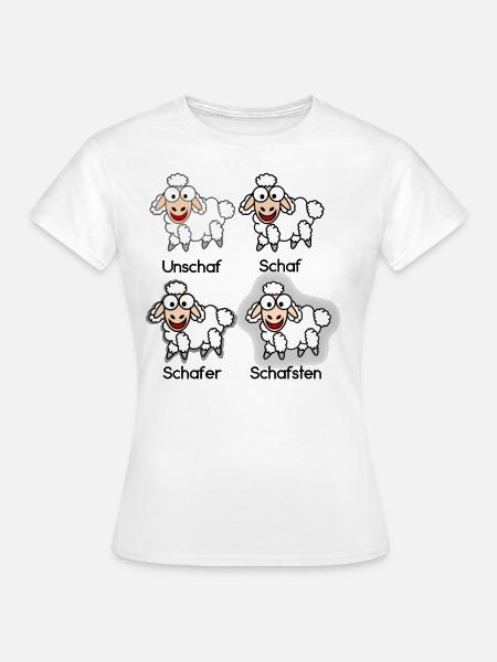 Unschaf Schaf Schafer Schafsten #Schafmania - Frauen T-Shirt - Weiß