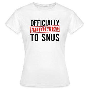 Snus rauchfrei Nichtraucher Nikotin Antiraucher - Frauen T-Shirt - Weiß - Vorne - AI Model Female 172 dark (172cm)