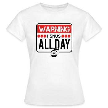 Snus non-fumeurs Nicotine Anti-tabac - T-shirt Femme - blanc - Devant - AI Model Female 172 dark (172cm)
