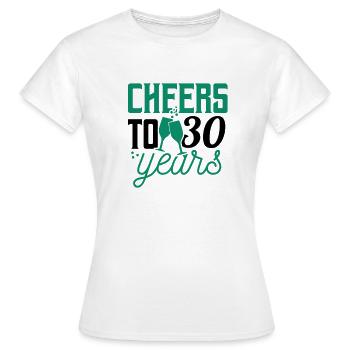 30 anniversaire Ü30 30 | 30s Birthday 30 - T-shirt Femme - blanc - Devant - AI Model Female 172 dark (172cm)