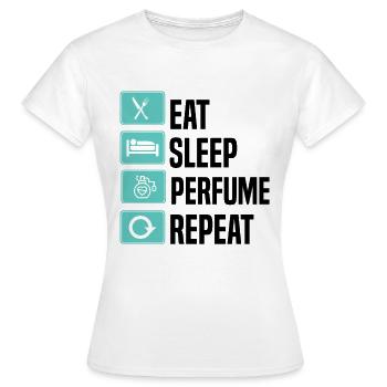 Parfüm Fragrance Perfüm Perfume Parfum Duft - T-shirt Femme - blanc - Devant - AI Model Female 172 dark (172cm)