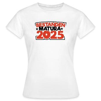 Matura 2025 Maturareise Maturafeier Maturant - Frauen T-Shirt - Weiß - Vorne - AI Model Female 172 dark (172cm)