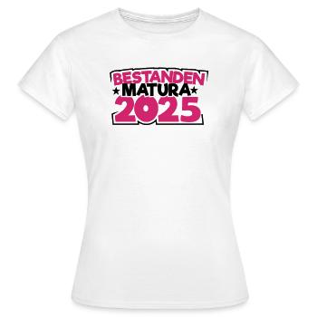 Matura 2025 Maturareise Maturafeier Maturant - Frauen T-Shirt - Weiß - Vorne - AI Model Female 172 dark (172cm)
