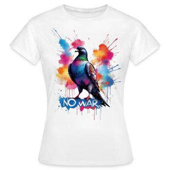 "Choose Peace, Not War – Save Lives" - Frauen T-Shirt - Weiß - Vorne - AI Model Female 172 dark (172cm)