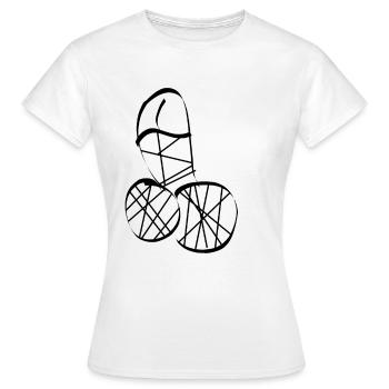 Penis Kunst abstrakt - Frauen T-Shirt - Weiß - Vorne - AI Model Female 172 dark (172cm)