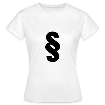 Law section - Women's T-Shirt - white - Front - AI Model Female 172 dark (172cm)