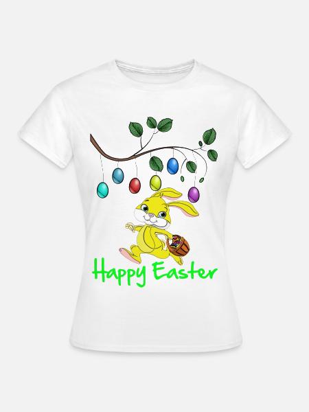 OsterfestOstern,frohe Oster,Osterhase,happy Easter - Frauen T-Shirt - Weiß