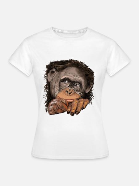 Affe - Frauen T-Shirt - Weiß