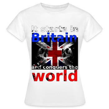 Britain - Women's T-Shirt - white - Front - AI Model Female 172 dark (172cm)