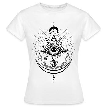 Troisième œil Chakra Symbole Troisième Œil - T-shirt Femme - blanc - Devant - AI Model Female 172 dark (172cm)