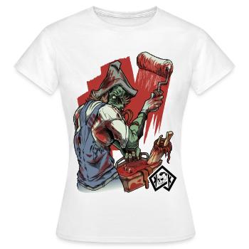 Peintres, vernisseurs, artistes, artisans - T-shirt Femme - blanc - Devant - AI Model Female 172 dark (172cm)