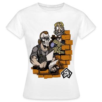 Maurer, Maurermeister, Handwerker, Bautechniker - Frauen T-Shirt - Weiß - Vorne - AI Model Female 172 dark (172cm)