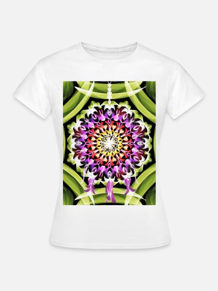 Traumfänger Blütenmandala - Frauen T-Shirt - Weiß