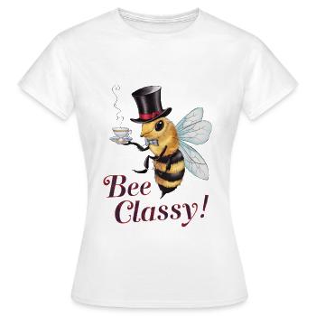 Bee Classy - Women's T-Shirt - white - Front - AI Model Female 172 dark (172cm)