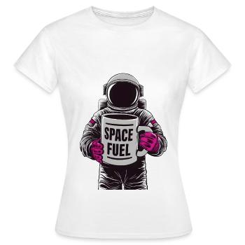 Carburant spatial - T-shirt Femme - blanc - Devant - AI Model Female 172 dark (172cm)