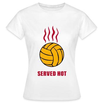 Served Hot - Women's T-Shirt - white - Front - AI Model Female 172 dark (172cm)