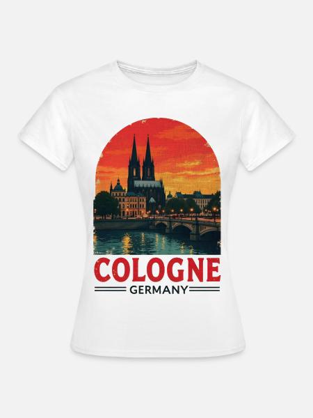 Cologne Germany – Stadtbild Design - Frauen T-Shirt - Weiß