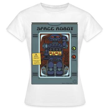 Spielzeug-Weltraumroboter. - Frauen T-Shirt - Weiß - Vorne - AI Model Female 172 dark (172cm)