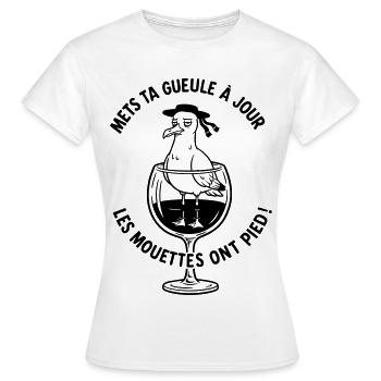 breizh Update your mouth seagulls on foot - Women's T-Shirt - white - Front - AI Model Female 172 dark (172cm)