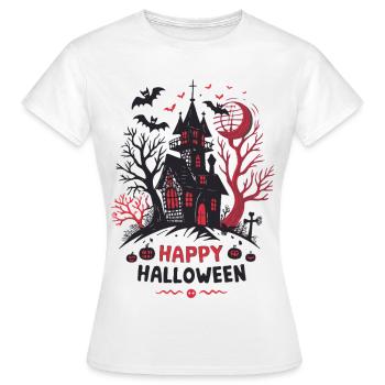 Halloween Haunted House - Women's T-Shirt - white - Front - AI Model Female 172 dark (172cm)