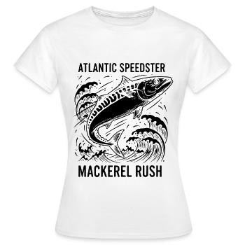 Sea Fishing Mackerel Mackerel Rush - Women's T-Shirt - white - Front - AI Model Female 172 dark (172cm)