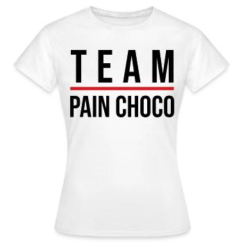 Team pain choco - T-shirt Femme - blanc - Devant - AI Model Female 172 dark (172cm)