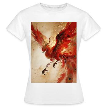 L'Envol du Phénix : Éclat Céleste - T-shirt Femme - blanc - Devant - AI Model Female 172 dark (172cm)