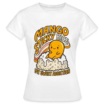 Riz gluant à la mangue - T-shirt Femme - blanc - Devant - AI Model Female 172 dark (172cm)