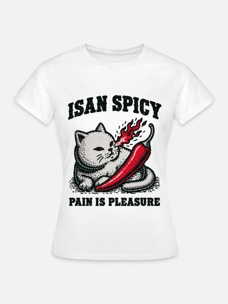 Isan Spicy Katze - Frauen T-Shirt - Weiß