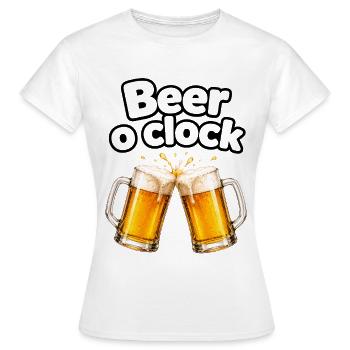 Beer o’Clock : Muffins au toast - T-shirt Femme - blanc - Devant - AI Model Female 172 dark (172cm)