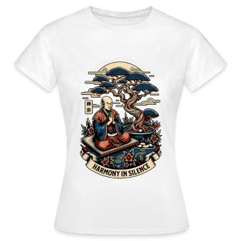 Harmony in Silence Zen Monk - Frauen T-Shirt - Weiß - Vorne - AI Model Female 172 dark (172cm)