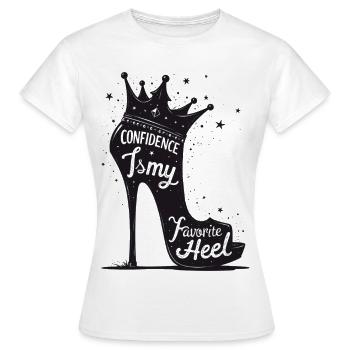 Confidence is my favorite Heel - High Heel - Frauen T-Shirt - Weiß - Vorne - AI Model Female 172 dark (172cm)
