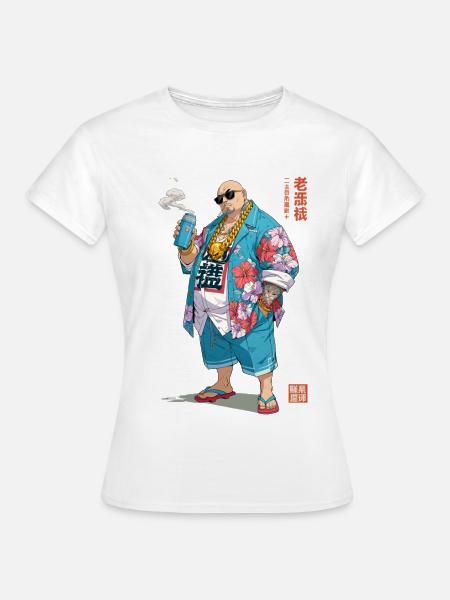 Tropischer Gangster im Aloha-Style - Frauen T-Shirt - Weiß