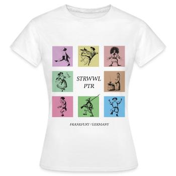 Struwwelpeter Pop Art – Frankfurt, Germany - Women's T-Shirt - white - Front - AI Model Female 172 dark (172cm)