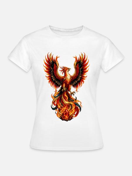 Phönix aus Flammenaufstieg - Frauen T-Shirt - Weiß