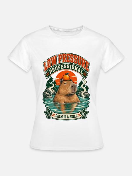 Capybara – Niederdruck-Profi - Frauen T-Shirt - Weiß